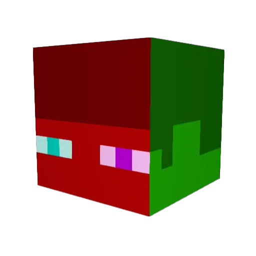 skirbie Minecraft avatar head, 3D render