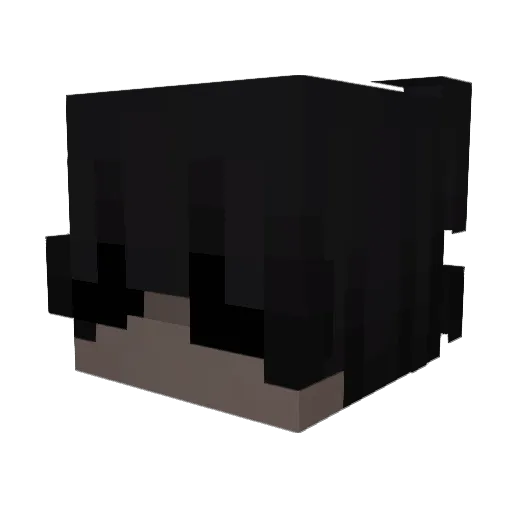 skirting Minecraft avatar head, 3D render
