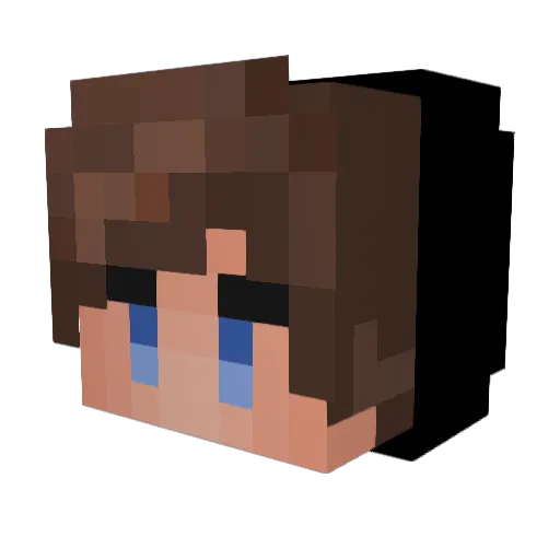 skiti_ Minecraft avatar head, 3D render