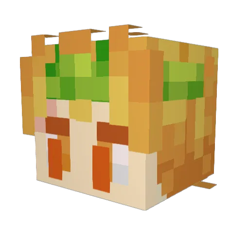 skitmos Minecraft avatar head, 3D render