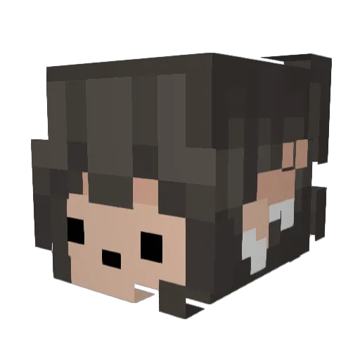 skittish__ Minecraft avatar head, 3D render