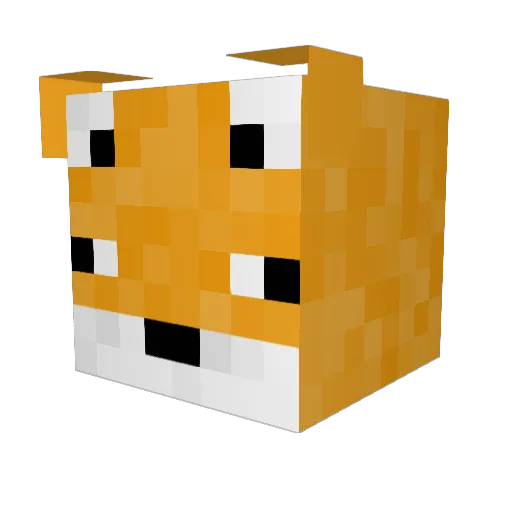 skittishcat Minecraft avatar head, 3D render