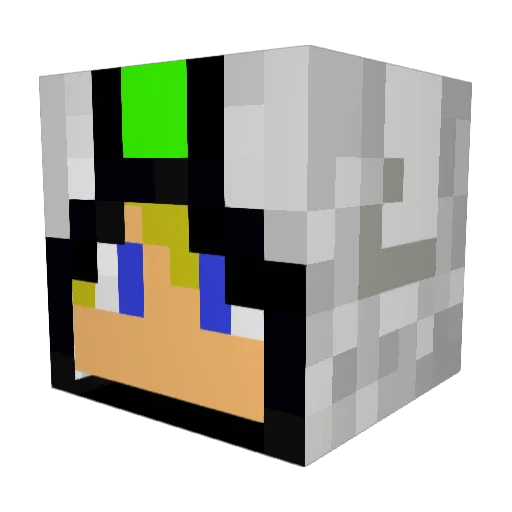 skittles424 Minecraft avatar head, 3D render