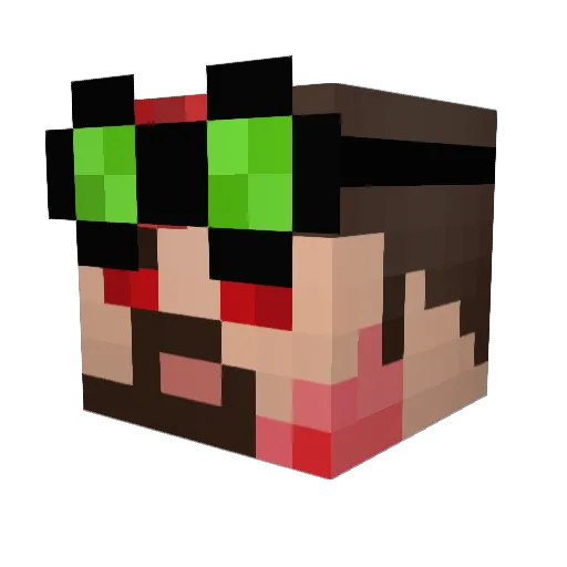 skittlesthekid Minecraft avatar head, 3D render