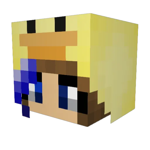 skittlsey Minecraft avatar head, 3D render