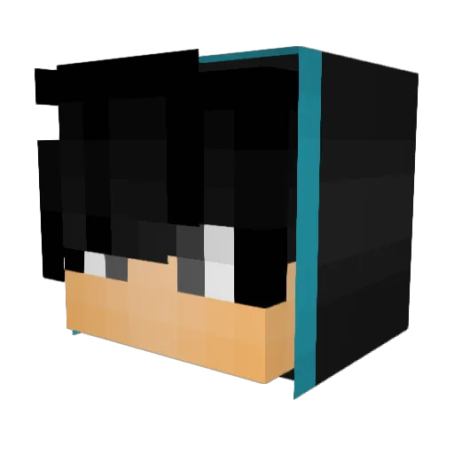 skkkd Minecraft avatar head, 3D render