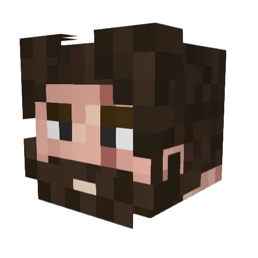 skladnayazebra Minecraft avatar head, 3D render