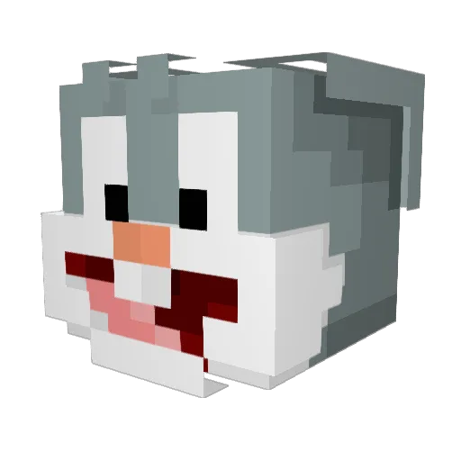 sklelly Minecraft avatar head, 3D render