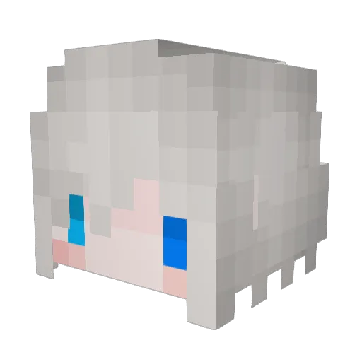 skmn Minecraft avatar head, 3D render