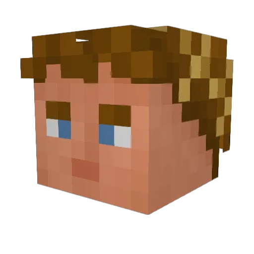 sknart Minecraft avatar head, 3D render