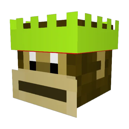 sknhetx Minecraft avatar head, 3D render