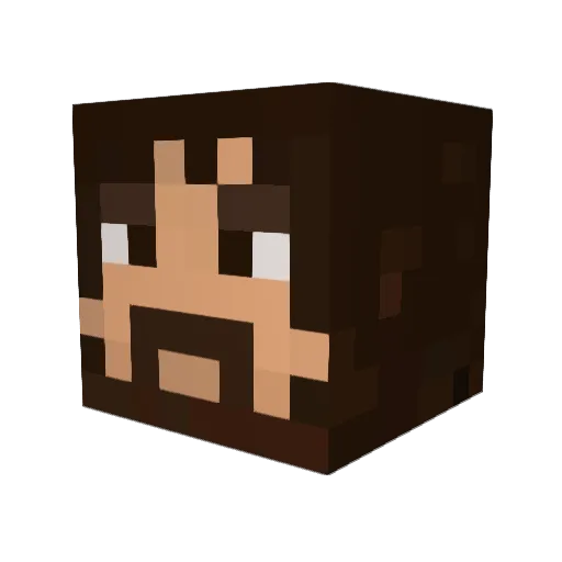 skogvoktern Minecraft avatar head, 3D render