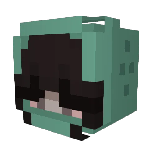 skombie Minecraft avatar head, 3D render