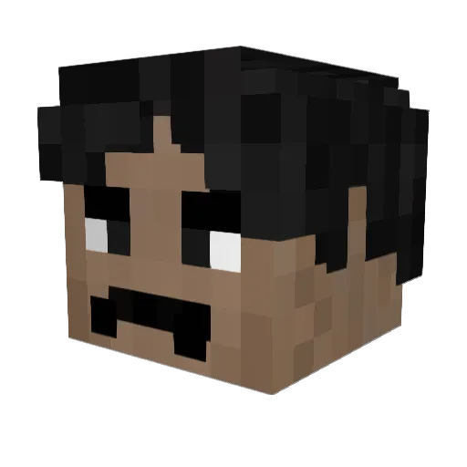 skorselix Minecraft avatar head, 3D render