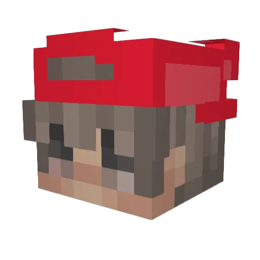skqqq Minecraft avatar head, 3D render