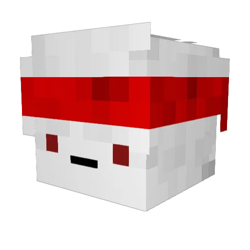 skrawek Minecraft avatar head, 3D render
