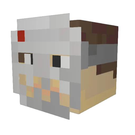 skreamizm Minecraft avatar head, 3D render