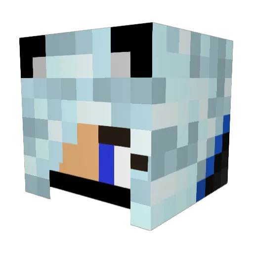 skrelex Minecraft avatar head, 3D render