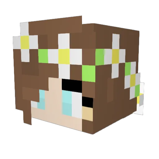 skrippps Minecraft avatar head, 3D render