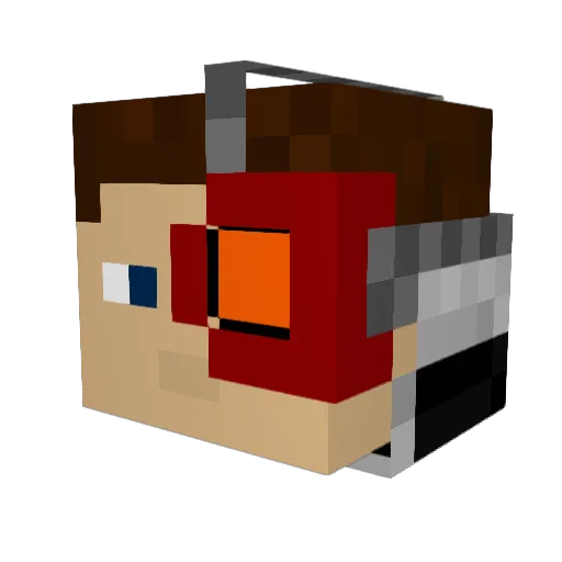 skrull69 Minecraft avatar head, 3D render