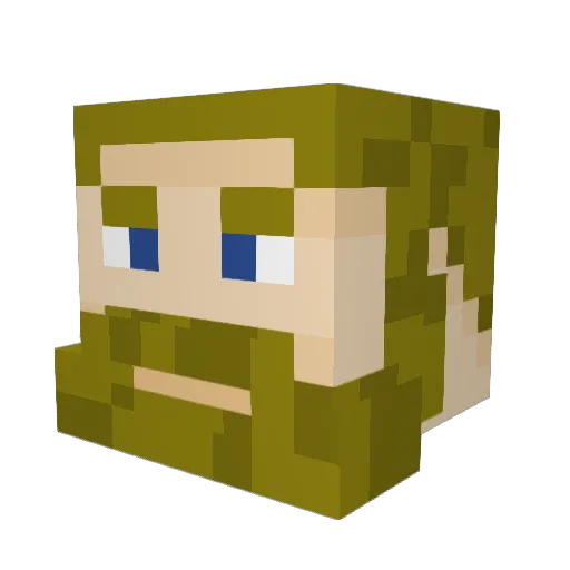 skrunes Minecraft avatar head, 3D render