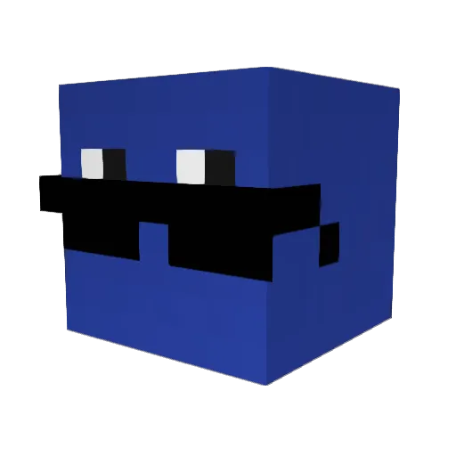 skrybs Minecraft avatar head, 3D render