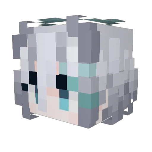 skshu Minecraft avatar head, 3D render