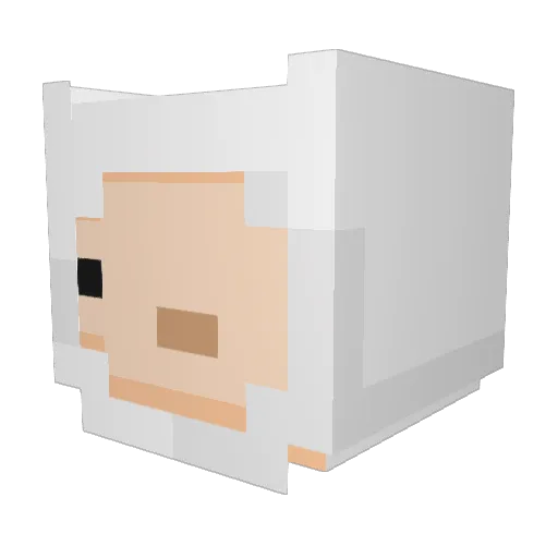 sktl Minecraft avatar head, 3D render