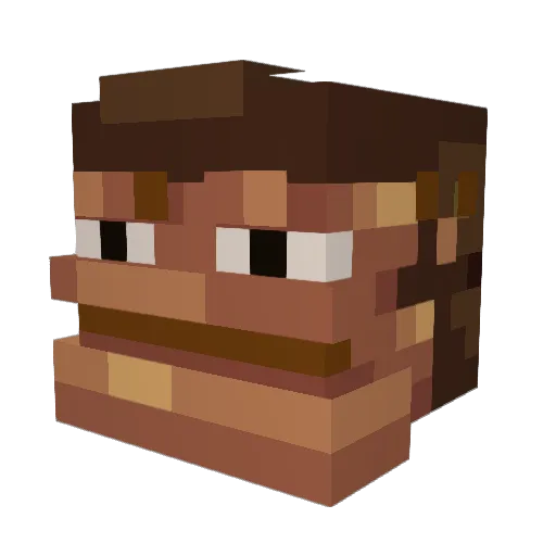 skubadoo Minecraft avatar head, 3D render