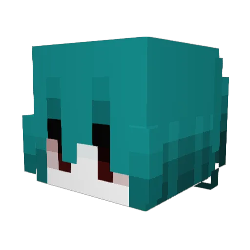 skuggws Minecraft avatar head, 3D render