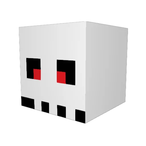 skull2154 Minecraft avatar head, 3D render