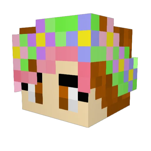 skull_rat Minecraft avatar head, 3D render