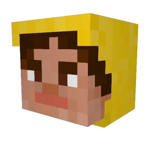 skullcrusher_ Minecraft avatar head, 3D render