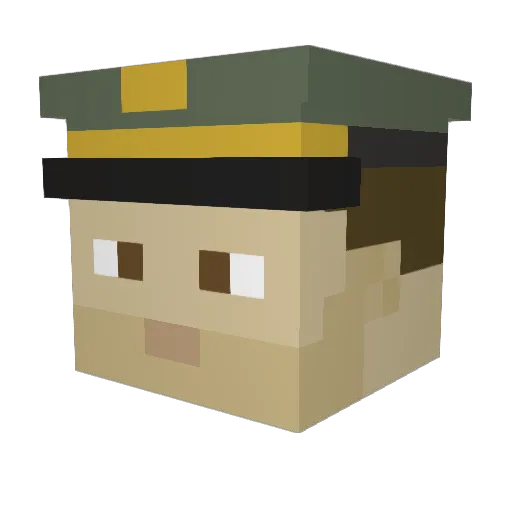 skullfish2 Minecraft avatar head, 3D render