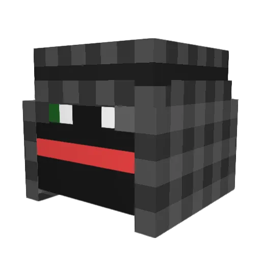 skullkevi Minecraft avatar head, 3D render