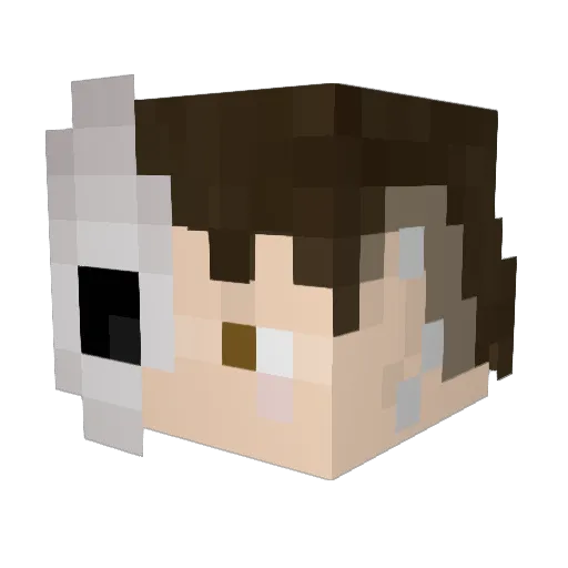skullmbones Minecraft avatar head, 3D render