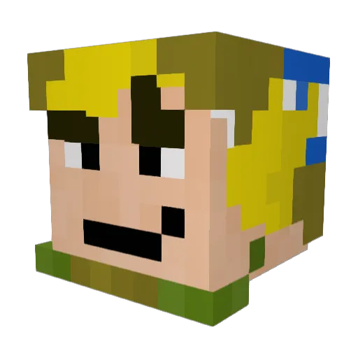 skullredd Minecraft avatar head, 3D render