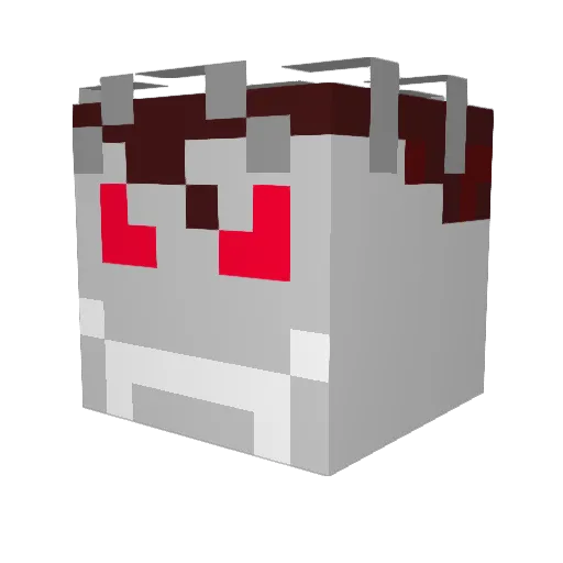 skullym Minecraft avatar head, 3D render