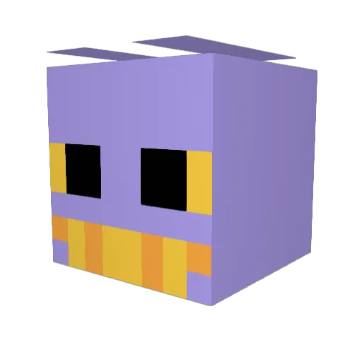 skullzoink Minecraft avatar head, 3D render
