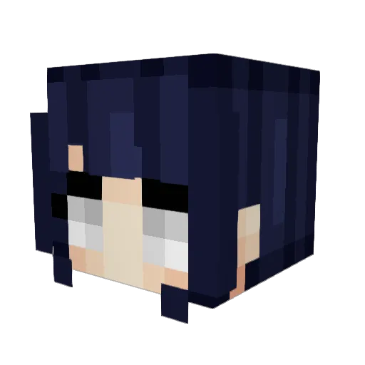 skurlet Minecraft avatar head, 3D render