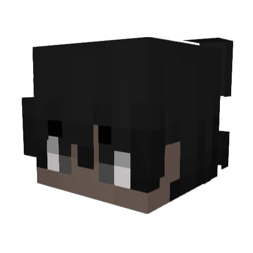 skurting Minecraft avatar head, 3D render