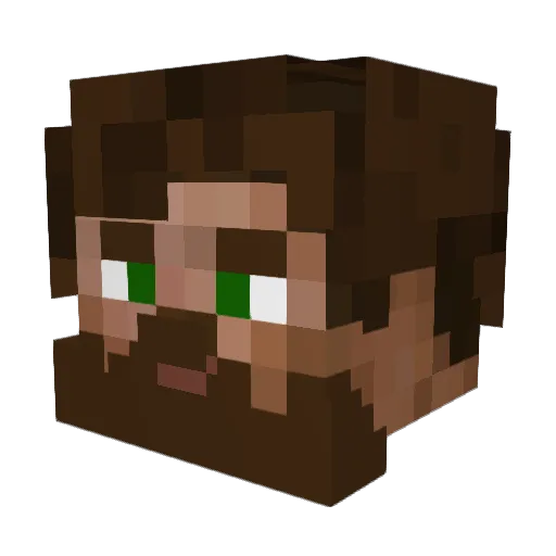 skurv Minecraft avatar head, 3D render