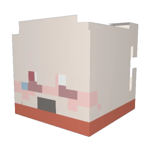skvlkz Minecraft avatar head, 3D render