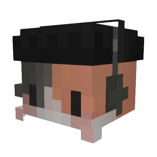 skvllykatt Minecraft avatar head, 3D render