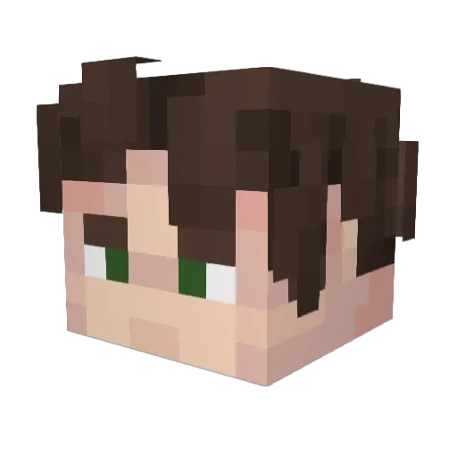 skvrlxns Minecraft avatar head, 3D render