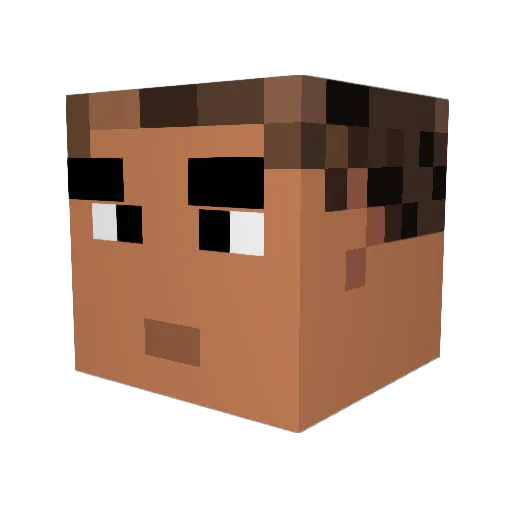 skwertzke Minecraft avatar head, 3D render