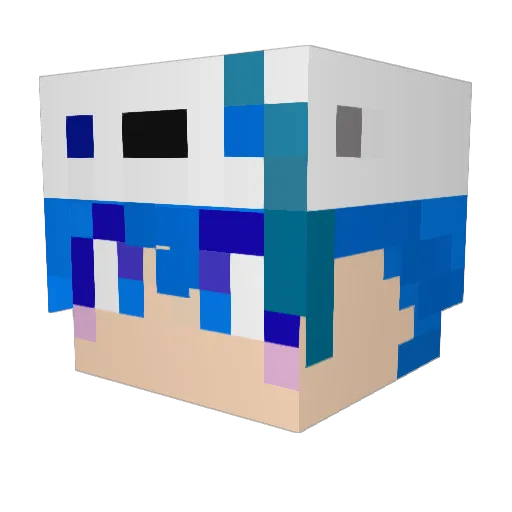 skwodyd Minecraft avatar head, 3D render