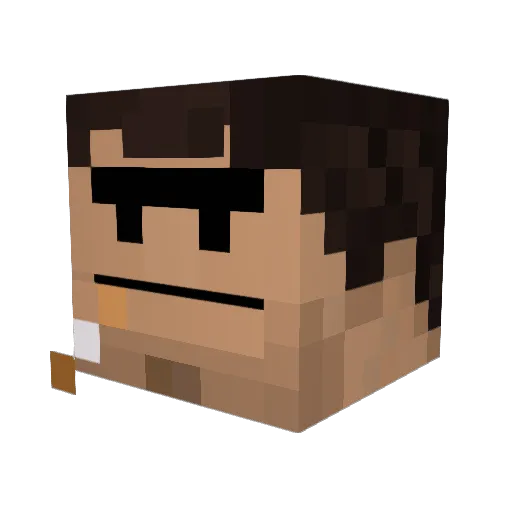 skwub Minecraft avatar head, 3D render