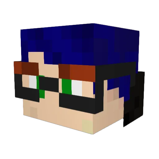 sky3578 Minecraft avatar head, 3D render