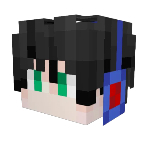 skyRain233 Minecraft avatar head, 3D render